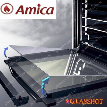 Стекло для духового шкафа Amica (Амика) внутреннее жаростойкое Стекло для духового шкафа Amica (Амика) внутреннее жаростойкое