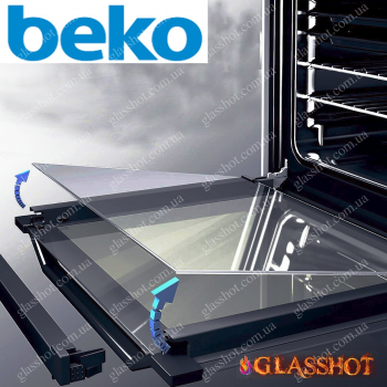 Стекло внутреннее двери духовки Beko (Беко) Стекло внутреннее двери духовки Beko (Беко)